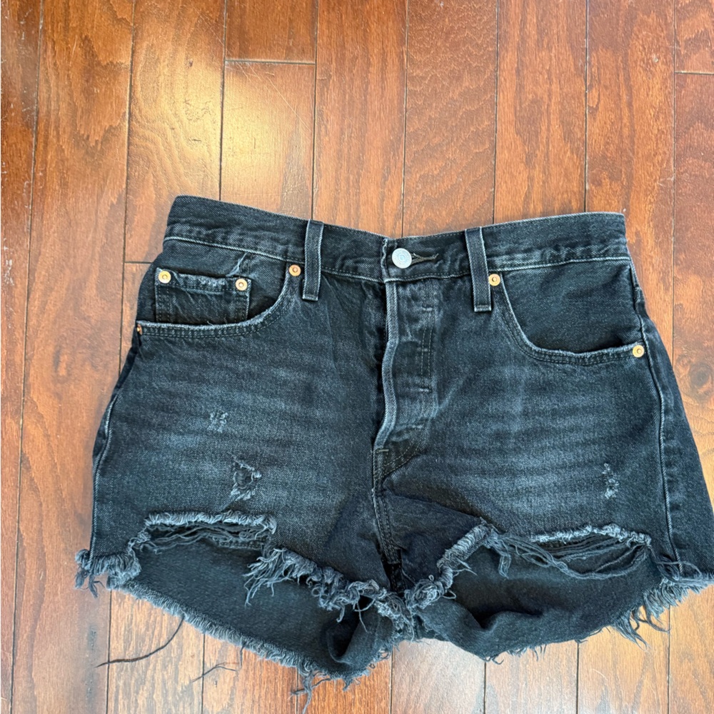 Levi's Black Jean Shorts for Women